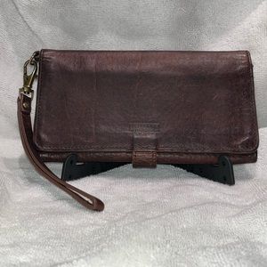 Duluth Trading Co | Duluth Bi-Fold Brown Leather Wallet/Wristlet EUC
